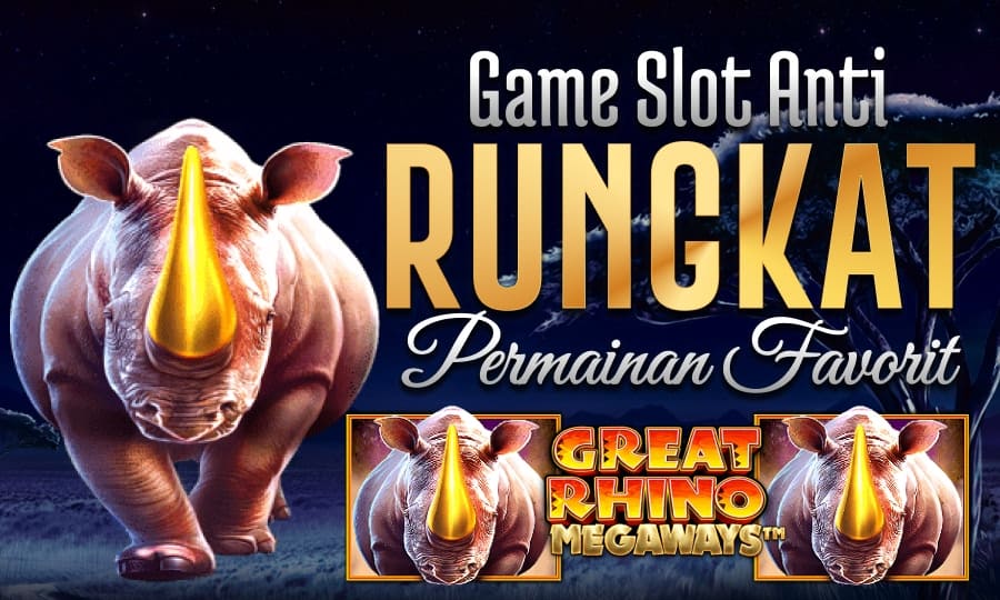 Top Slot PP Great Rhino Megaways Game Slot Anti Rungkat dengan Permainan Favorite